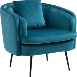 Loungestol Nordlys Furniture Duke blå fløjl H76ÃB81ÃD76 cm